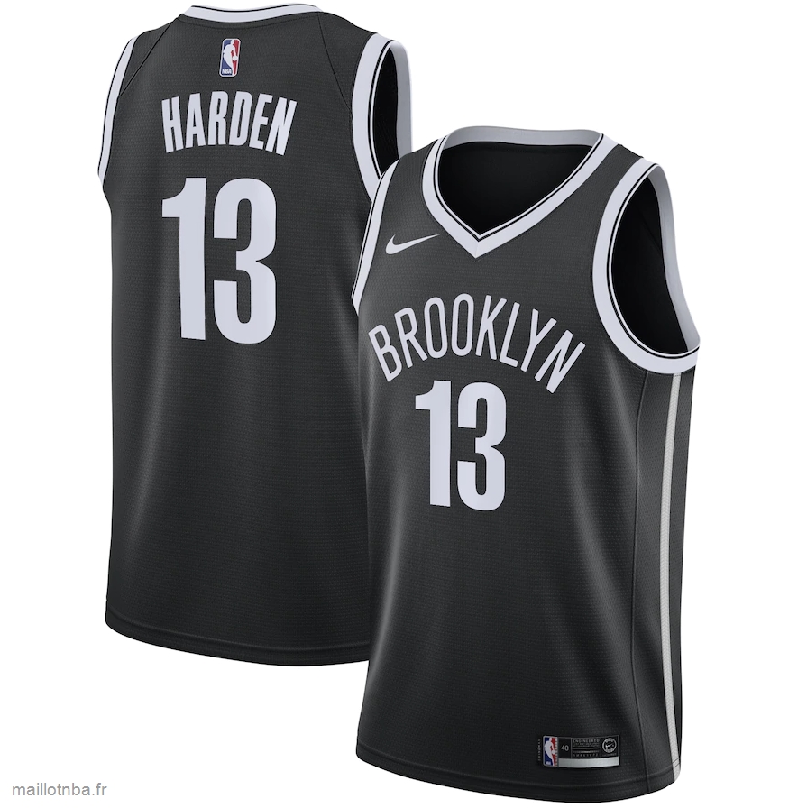 Maillot Brooklyn Nets James Harden Nike Black 2020/21 Swingman Jersey - Icon Edition